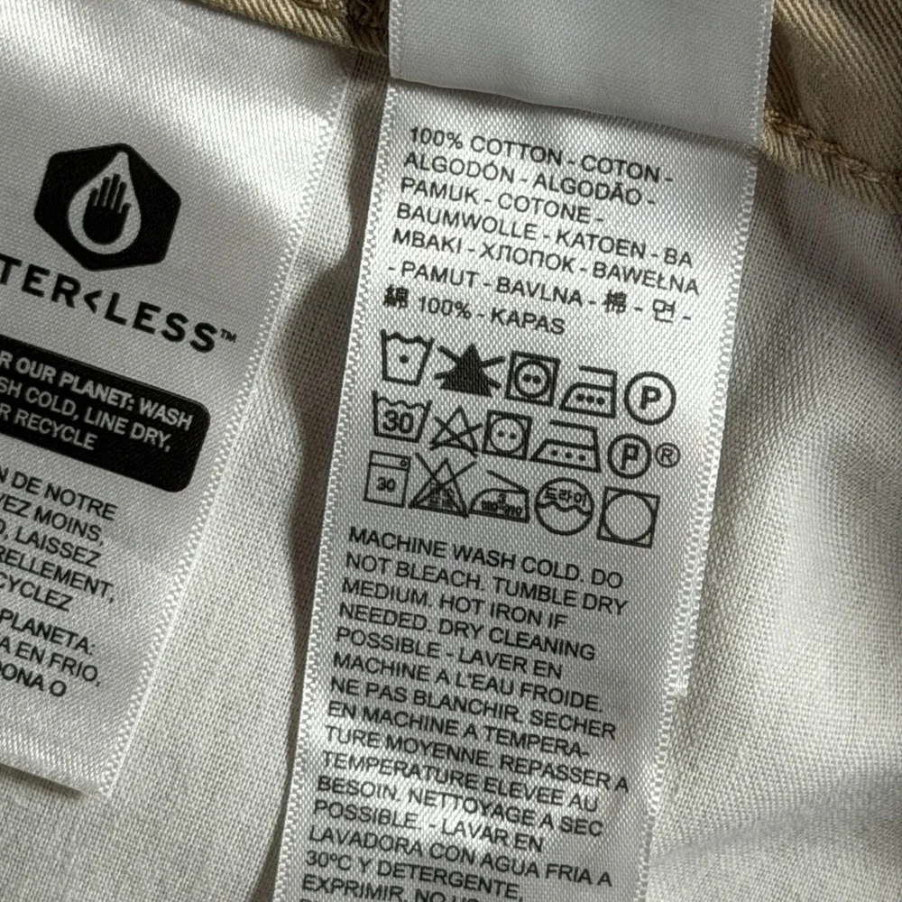 Levis 94 Baggy Cargo Pants Tan Khaki 100% Cotton Utility Drawstring 32x30 A4707